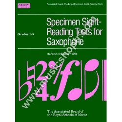 Specimen Sight-Reading Tests for Saxophone, Grades 1-5