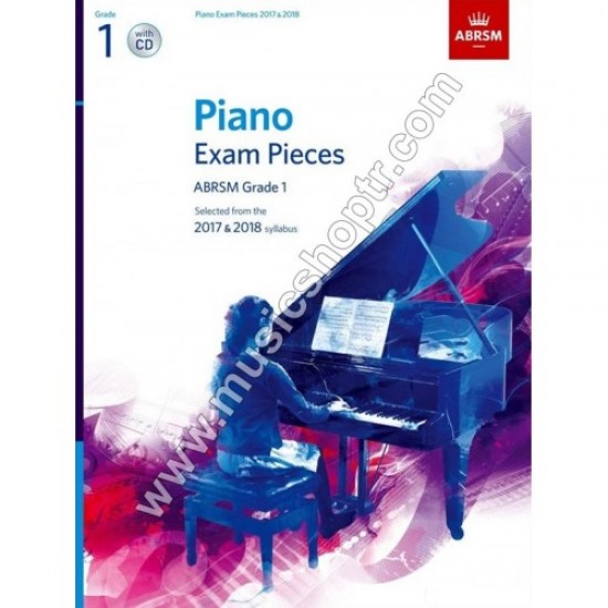 Piano Exam Pieces 2017 & 2018, Grade 1 CD' li
