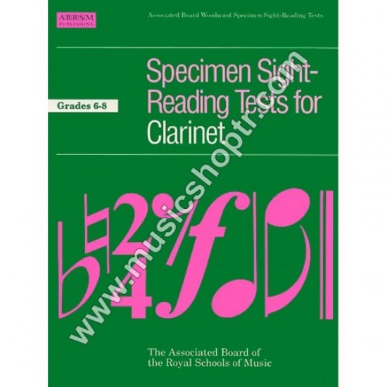 Specimen Sight-Reading Tests for Clarinet, Grades 6-8