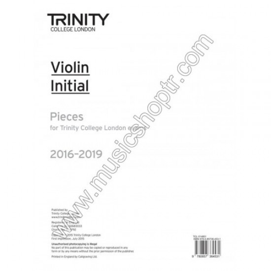 Violin Exam Pieces - Initial (2016-2019) (Part Only)