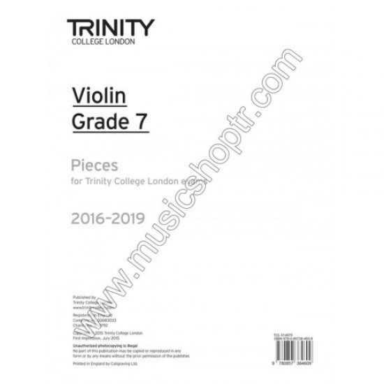 Violin Exam Pieces - Grade 7 (2016-2019) (Part Only)